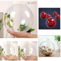 Коледни топки за декорация, прозрачен пластмасов акрилен занаятчийски коледно дърво топка декор
