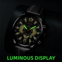 Jiyugala Watch for Men Sport от неръждаема стомана за колан на колан кварцов аналогови часовници за китки