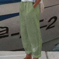 Панталони за дамски дрехи Елегантни памучни еластични топли отпуснати тънки масови армии зелени, обикновено използвани за коледен размер XL
