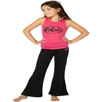 Комикси Batman Batgirl Superhero Americana Yoga Pajame Set, розово, 6 6x