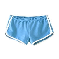 Avamo дами къси панталони цветни шевове дъна еластични талии мини панталони жени рухрани спортни къси панталони лято небето синьо m