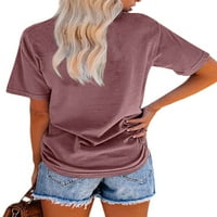 Anbech слънчогледови ризи за жени Графичен тройник дами патриотична тениска християнски горен кратък ръкав