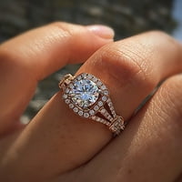 Keusn Diamond Ring Популярен изискан пръстен прости модни бижута Популярни аксесоари