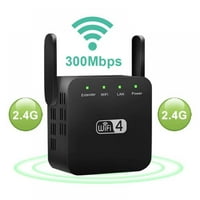 WiFi Extender - По -нова версия - Wifi Booster с дълъг обхват до 49.2 фута покритие, двойна лента - 5GHz 2.4GHz с Ethernet Port, за дома и на открито, лесна 1 -Tap мрежа