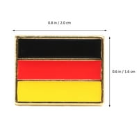 Национален флаг във формата на флаг модна кърва метални творчески дрехи значка черно и червено и жълто