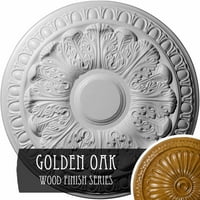 3 4 од 1 2 П Колтън таван медальон, ръчно рисуван Златен Дъб