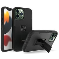 Калъф iPhone Pro Ma с вградена Kickstand, Allytech Hard + Soft TPU Dual Layer Shockproof Anti-Slip поддържа магнитна монтиране на автомобила анти-скачаща покривка за iPhone Pro Ma 6.7