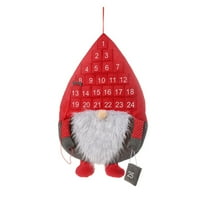 Коледна украса джудже кукла стена календар обратно броене календар Творчески стенен календар червен