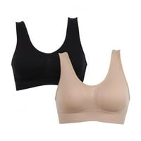 Feiona Women Bras безжичен сутиен с подплатени реколтани върхове Бельо без сутиени за сутиени от тел-рим спортен сутиен