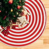 Lollipop Design Red White Xmas Коледно дърво пола стойка MAT за празнично парти декорация на закрито на открито