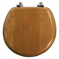 Мейфеър кръг тъмно бамбуково бамбуково тоалетна седалка