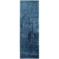 Retro Elsie Abstract Runner Rug, светлосиньо синьо, 2'3 7 '