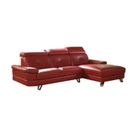 Acme Aeryn лява секционен диван в червена FAU кожа