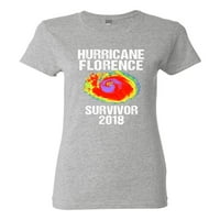 Дами ураган Флоренция Сървайвър Буря подкрепа ТТ тениска чай