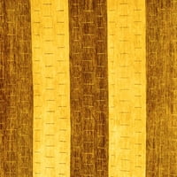 Ahgly Company Machine Pashable Indoor Rectangle Abstract Yellow Modern Area Cugs, 7 '9'