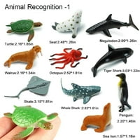 Ocean Sea Animal, мини винил пластмасов комплект за животни, реалистично морско същество Баня играчка за детско образователно парти