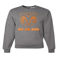 Dodge Ram Tough Classic Vintage Logo Cars and Trucks Cars and Trucks Unise Crewneck Графична суичър, Хедър Грей, среден