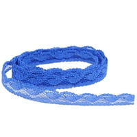 Бляскава винтидж кралска синя дантела е 1 2 широка - ярдове - реколта, не се разтягане, занаяти, Направи си сам
