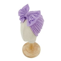 Винтидж шапки от тюрбан за бебета момичета сладък боук на мека глава за увиване на главата еластични новородени шапки Beanies Head Wraps