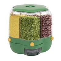 6in Кухненски дозатор за суха храна, въртящ се контейнер за зърнен зърнен ориз съхранение 8kg