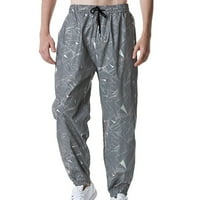 Мъжки отразяващи товарни панталони Хип -хоп технологични дрехи Харем панталон джогинг суитчъни пънк флуоресцентни панталони за танцови партита