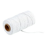 IOPQO плетещ комплект дълъг 100 години чист памук усукано връв за занаяти за занаяти макрарни занаятчии игли за плетене на струни