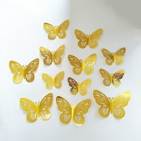 3D кухи пеперуди с стена стикер Направи си кухи стенопис за стая за домашна класна стая декор за парти