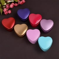 Homemaxs Heart във формата на подарък Bo Tinplate Bo Sweet Packing може да изиска бонбони буркан преносим контейнер за сватбен подарък среден размер