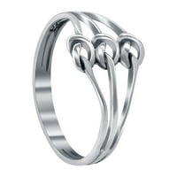Келтски любовен възел стерлингов сребърен пръстен размер 5