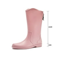 ROTOSW Дамски градински обувки Широки телешки дъждовни ботуши Лек гумен ботуш с висококачествен хлъз