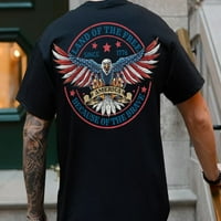FamilyLoveshop LLC Земя на безплатната риза, плешива риза за орел, риза на американски орел, риза на американско знаме, риза от 4 юли