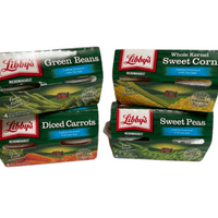 Vegereta Variety на Libby 16-4oz чаши, зелен боб, грах и моркови с магнитна нотна подложка