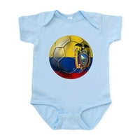 CAFEPRESS - Еквадор Футболна топка бебешки боди - бебешки светлинен боди, размер новородено - месеци