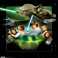 Star Wars: Saga - Heroes Wall Poster, 22.375 34