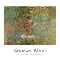 Градина със слънчогледи от Gustav Klimt Плакат за изящно изкуство от Gustav Klimt