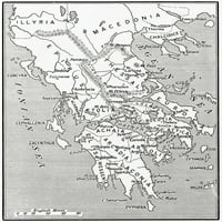 Карта на Древна Гърция, - пр. Н. Е. От историята на нациите на Хатчинсън, публикувана 1915 г. От Ken Welsh Design Pics