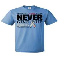 Инктастична Подкрепа, Грижа, Лечение-Никога Не Се Отказвайте-Тениска За Осведоменост За Диабета