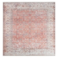Молени Чандлър традиционна памучна полиестерна червена зона килим 2 '3'