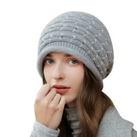 Есента зимна вълна плетена шапка купчина шапка топла дебела мека еластична плетена вълнена шапка ежедневно свободно време за пътуване капачка