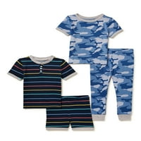 Чудо нация бебе и малко дете момчета Хачи плетена пижама комплект, 4-парче, размери 12м-5т
