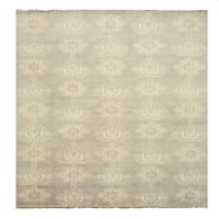 Ръчно плетена вълна сив традиционен ориенталски моно килим
