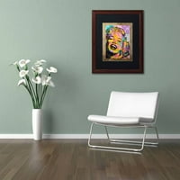 Търговска марка изобразително изкуство Мерилин платно изкуство от Дийн Русо, Черен мат, дървена рамка