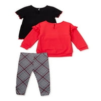 Дисни Мини Маус Бебе-Момиче пуловер, тениска и клин, комплект от 3 части