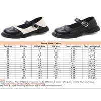 Woobling Girls Flats Comfort Mary Jane Sandals Sandals Anchle Strap Ress обувки Парти кожени обувки Небрежни принцеси Анти-плъзгане Бежово 6.5C