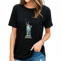 Статуята на свободата Ню Йорк Сити стилен графичен чай за жени-Удобна тениска с къс ръкав с уникален дизайн САЩ Патриот ден подаръци
