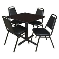 Регентска маса на Cain Square Breakroom с столове за ресторант, подреждащи се