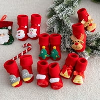 Tulealy Pair Toddler Socks Ultra-Thick 3d карикатурен орнамент Осъщест