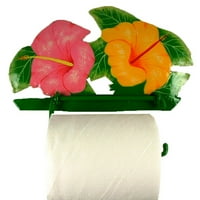 Тропически хибискус тоалетна хартия ТП титуляр или кърпа за ръце Хаитянски метал изкуство