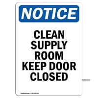 Знак за известие - Чистото захранване Запазете вратата затворена