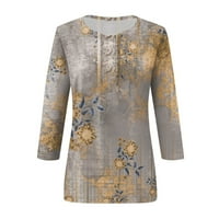 Ризи за ръкави от оалиро за жени тънък прилякъл флорален принт Лятна блуза xxxxl